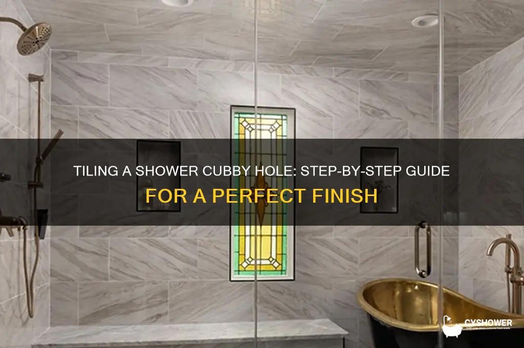 how to tile a cubby hole in the shower