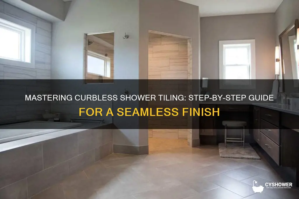 how to tile a curbless shower