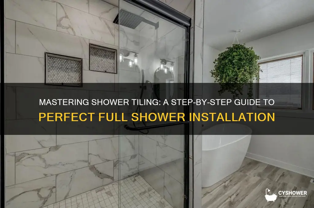 how to tile a full shower