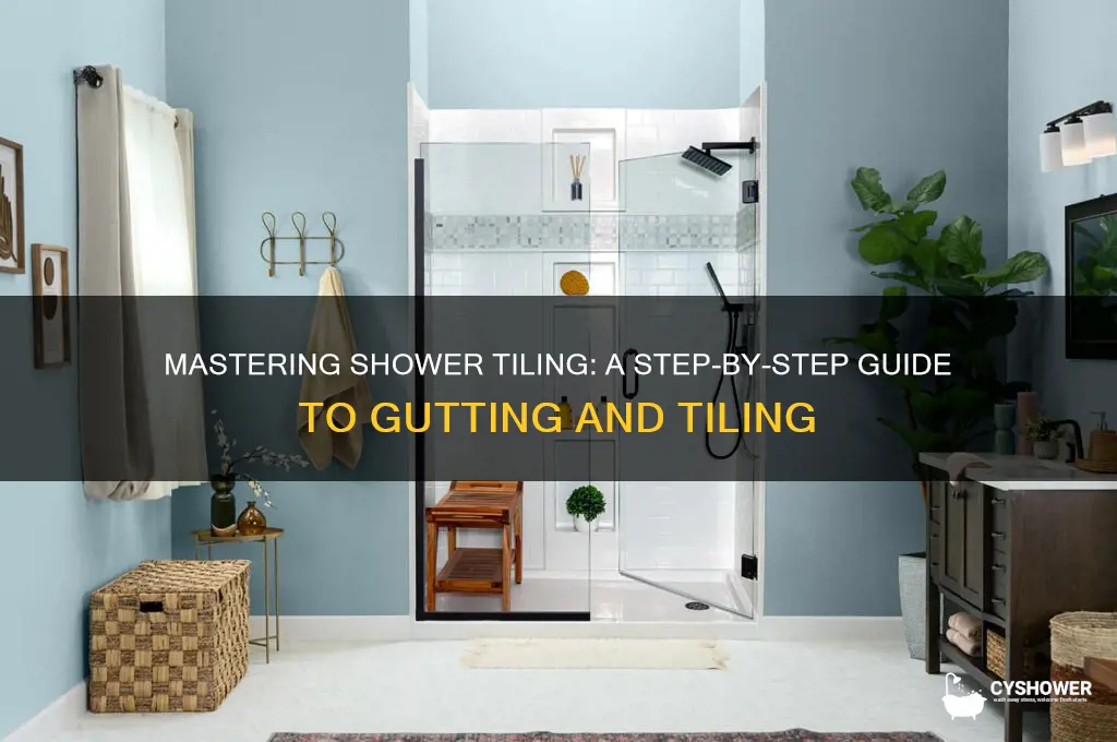 how to tile a gutting shower