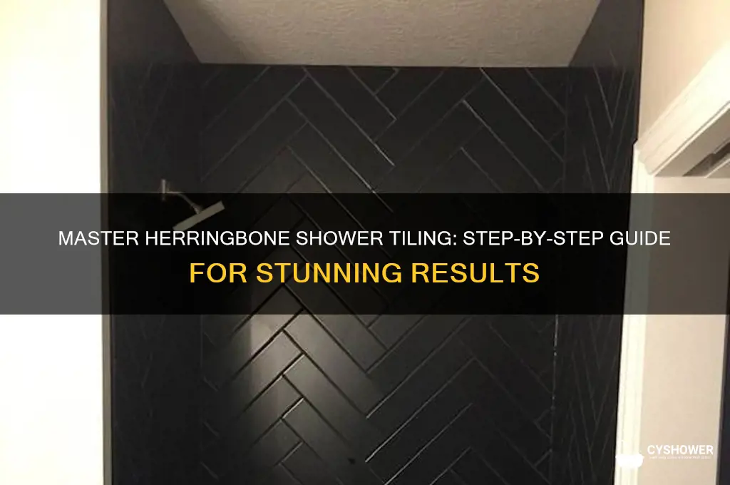 how to tile a herringbone shower
