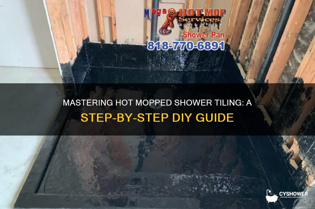 how to tile a hot mopped shower
