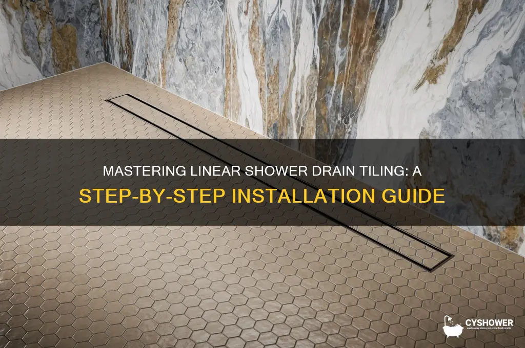 how to tile a linear shower drain
