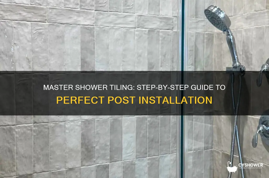 how to tile a post in shower