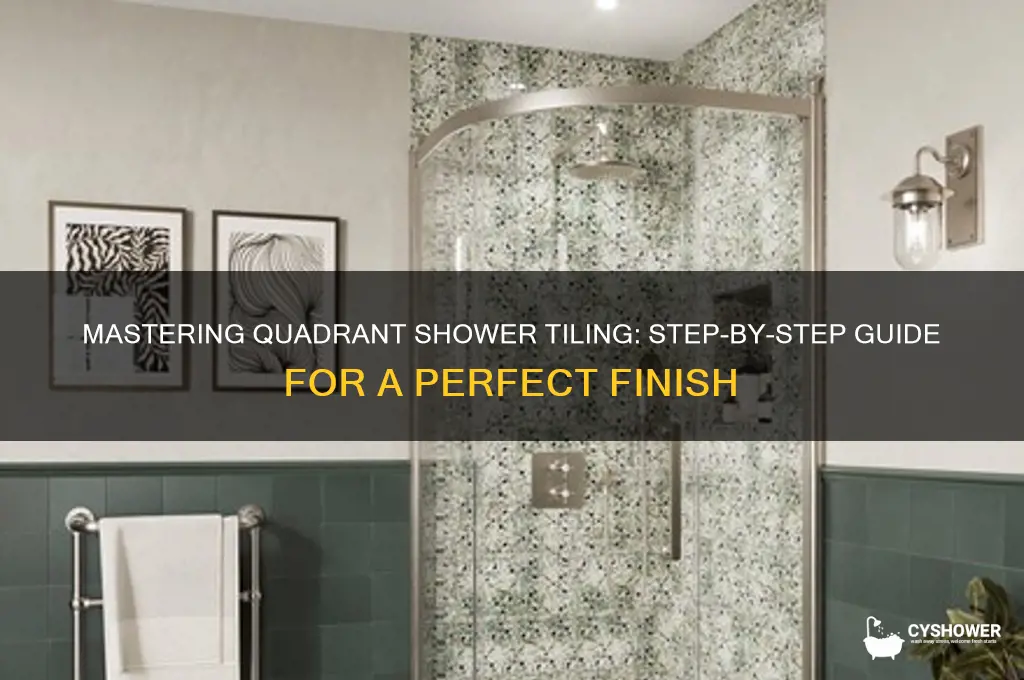 how to tile a quadrant shower