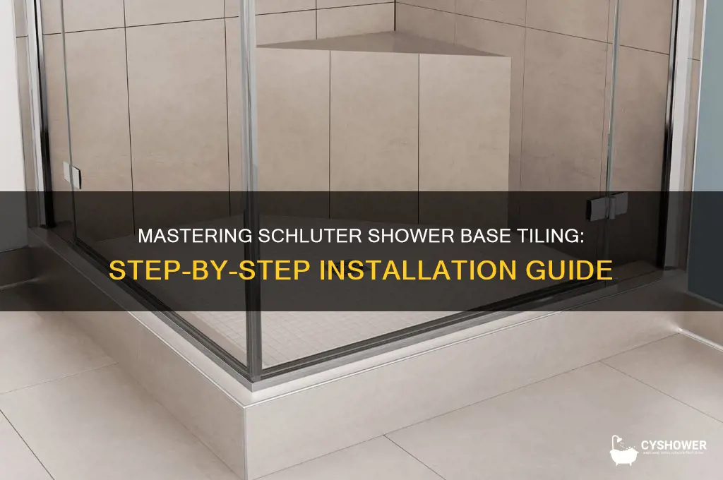 how to tile a schluter shower base