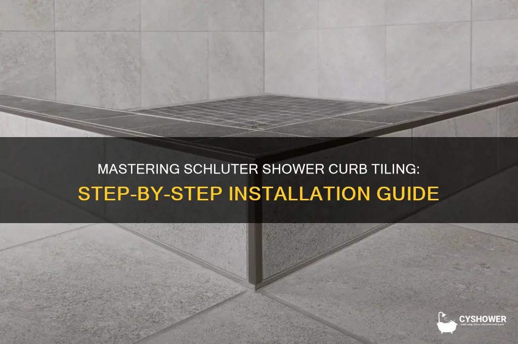 how to tile a schluter shower curb