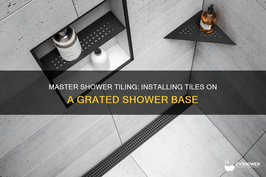 how to tile a shower base with grate