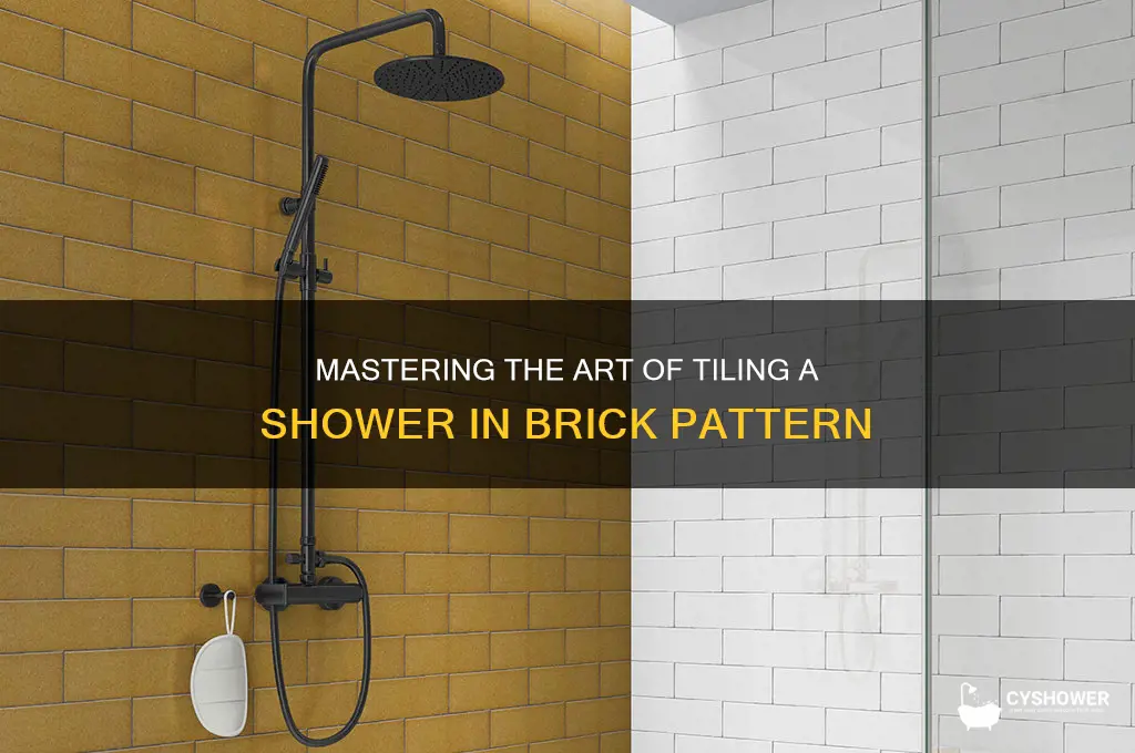 how to tile a shower brick pattern