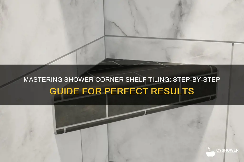 how to tile a shower corner shelf