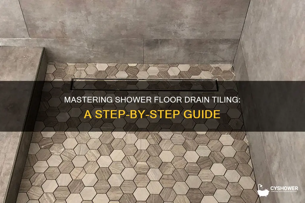 how to tile a shower floor drain