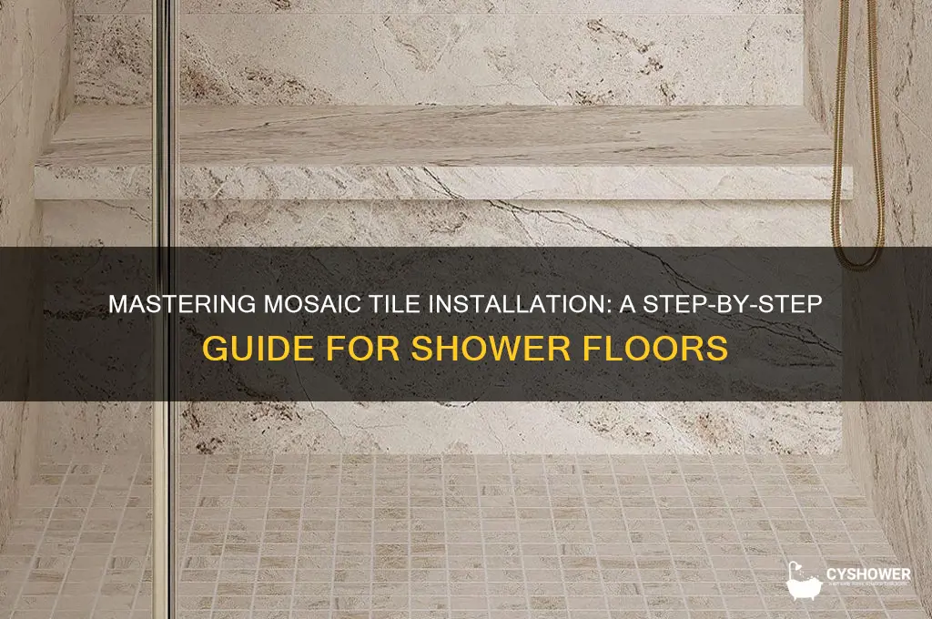 how to tile a shower floor with mosaic tile