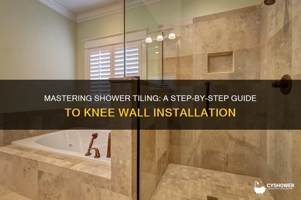 how to tile a shower knee wall