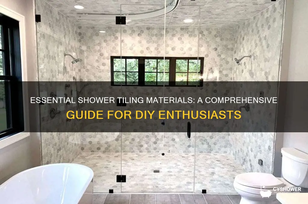 how to tile a shower materials