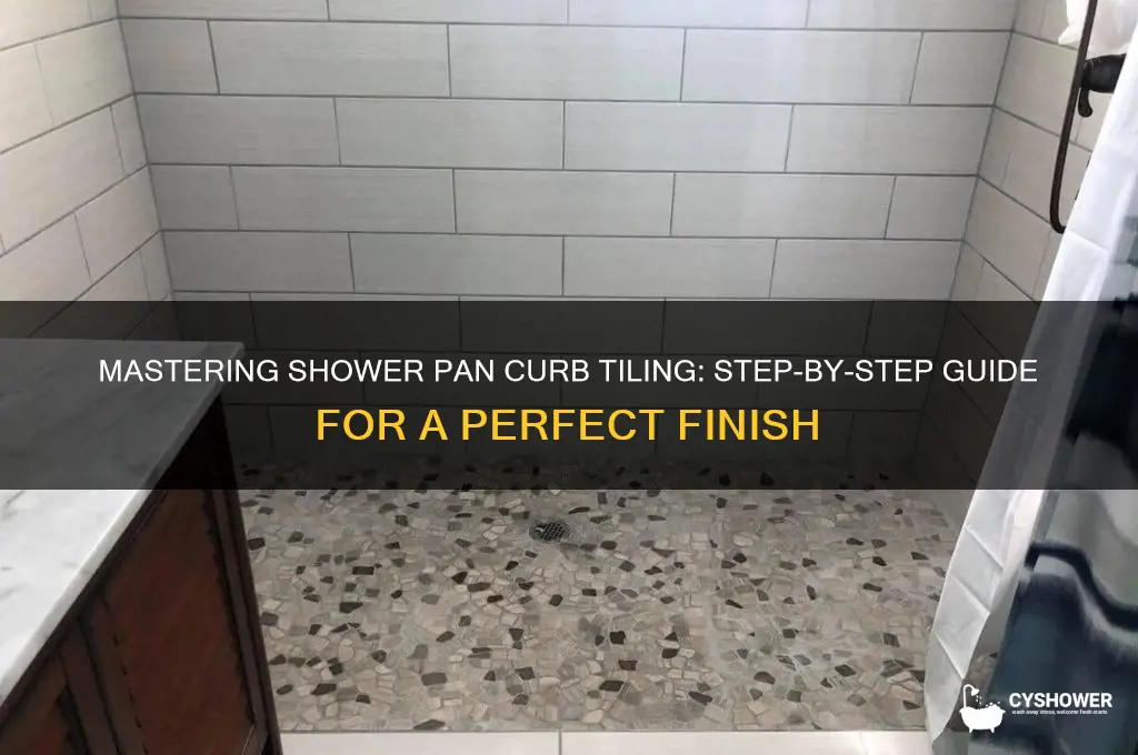 how to tile a shower pan curb