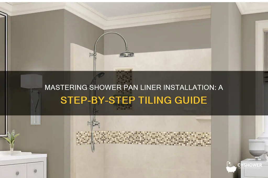 how to tile a shower pan liner