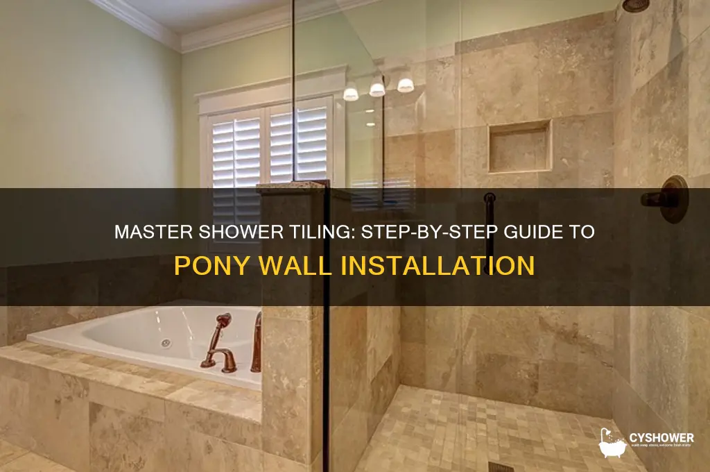 how to tile a shower pony wall