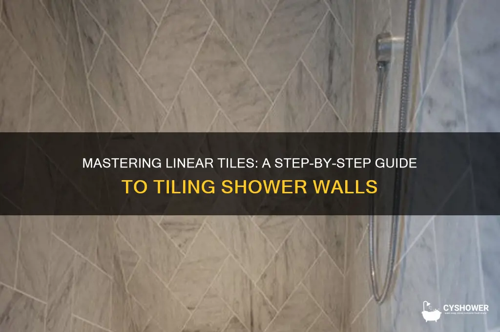how to tile a shower wall with linear tiles