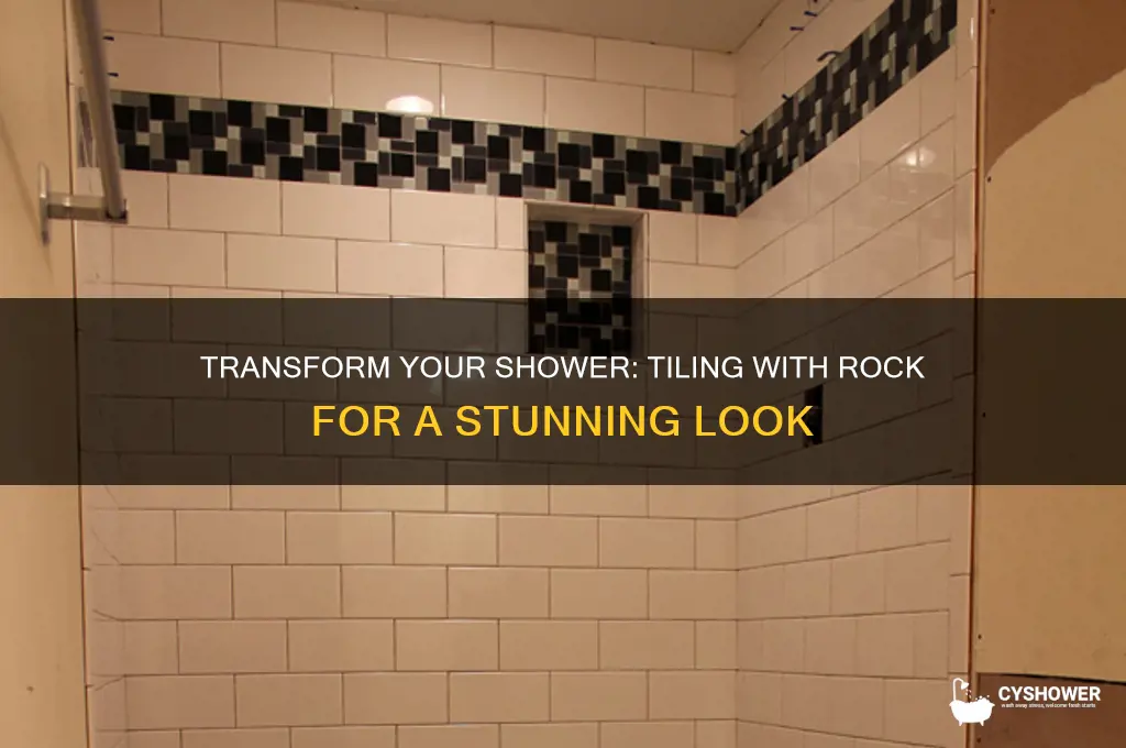 how to tile a shower wall with rock