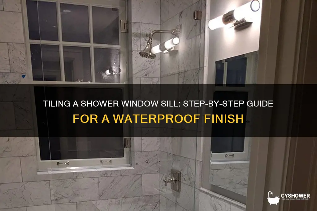 how to tile a shower window sill