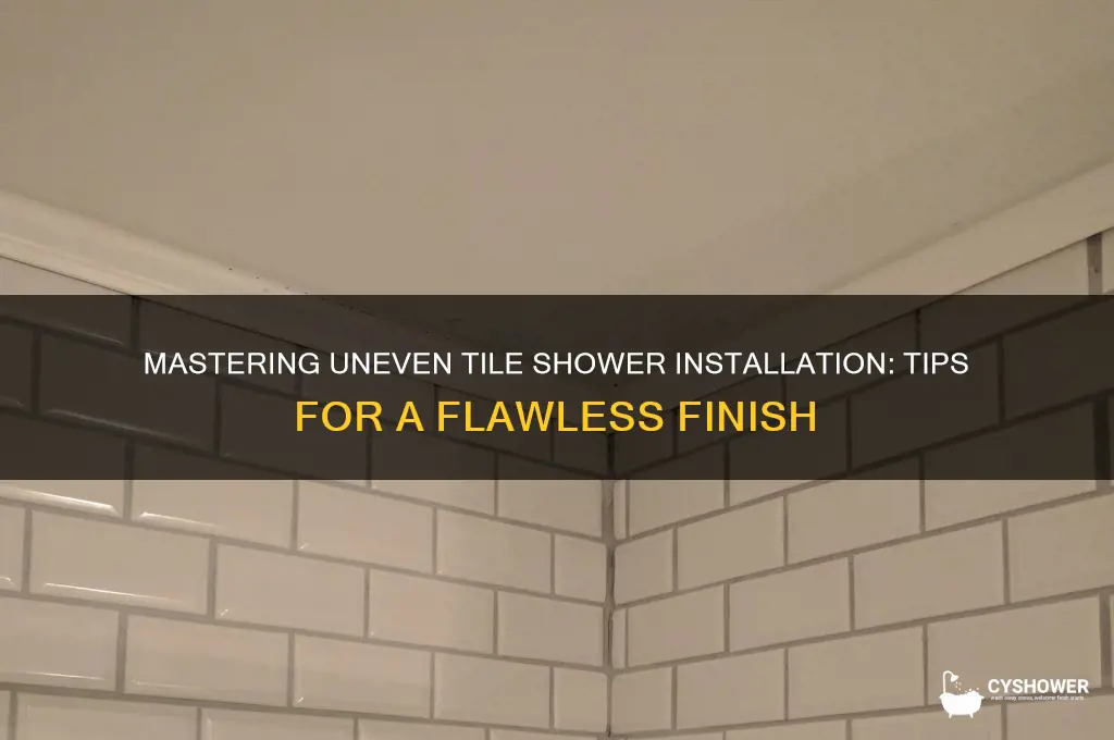 how to tile a shower with uneven tiles