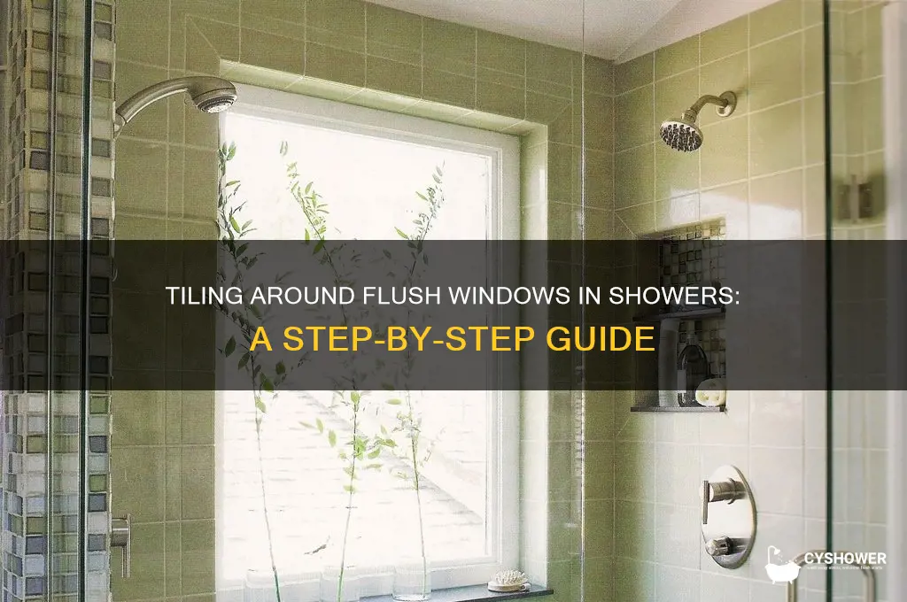 how to tile around a flush window in a shower