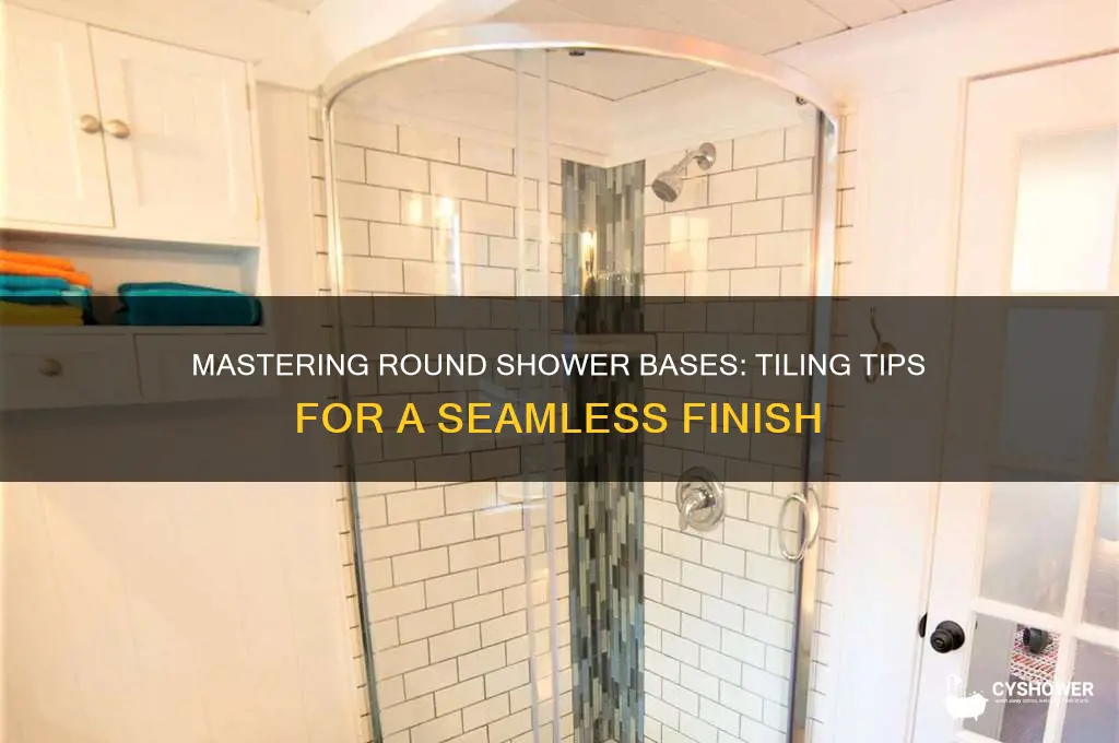 how to tile around a round shower base