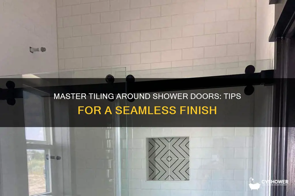 how to tile around a shower door