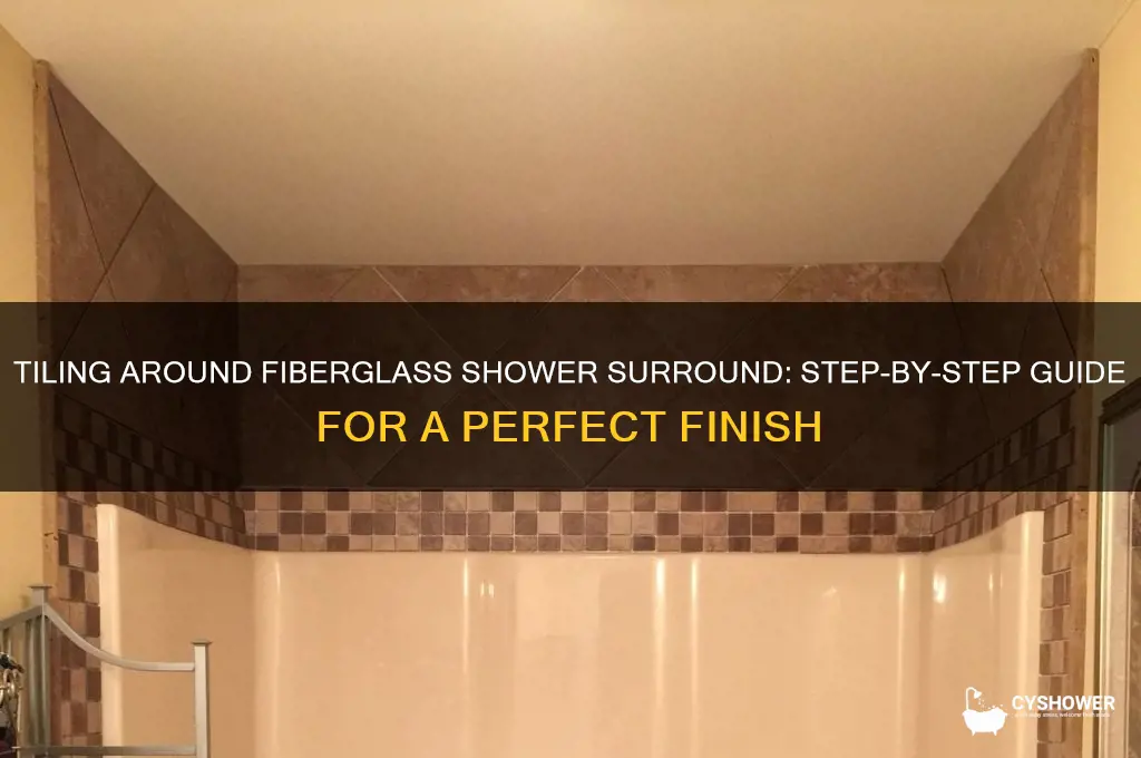 how to tile around fiberglass shower surround