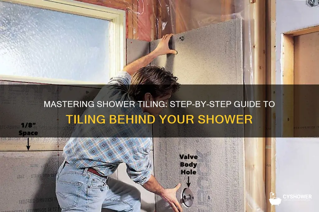 how to tile behind shower
