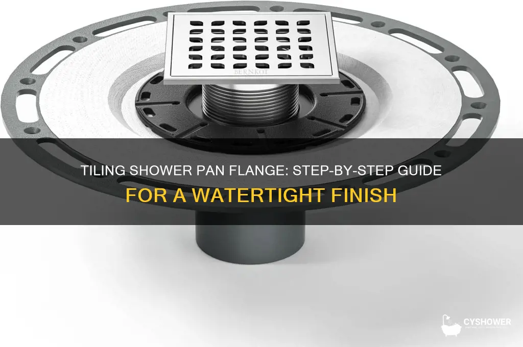 how to tile bottom of shower with pan flange
