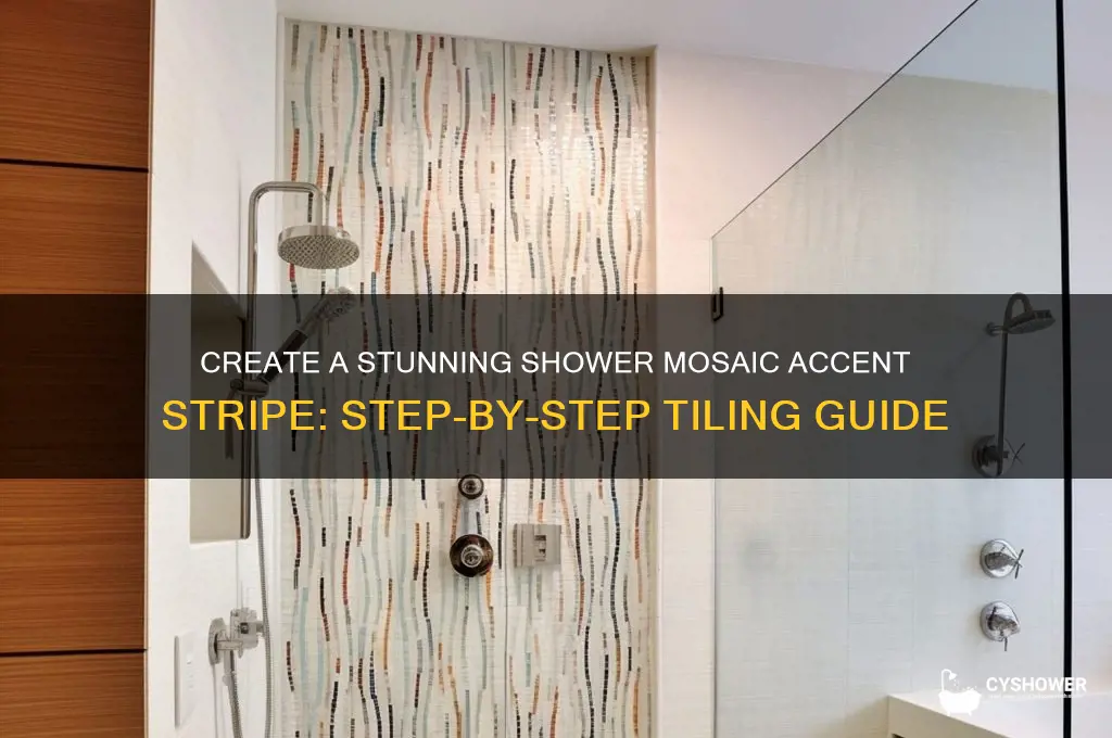 how to tile mosaic accent stripe in shower