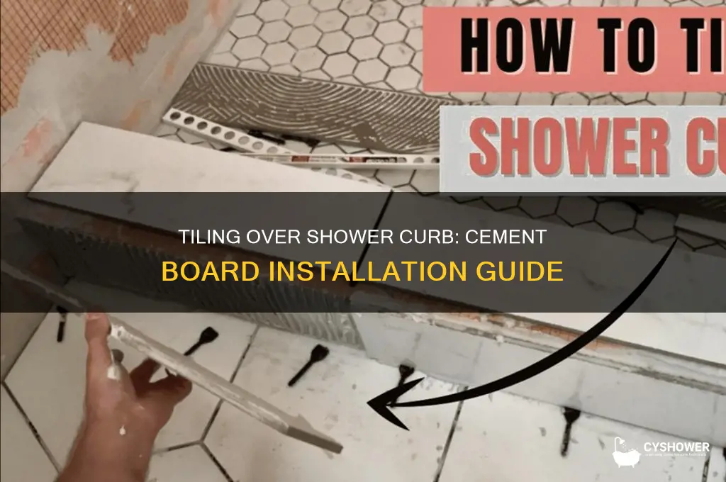 how to tile over shower curb with cement board