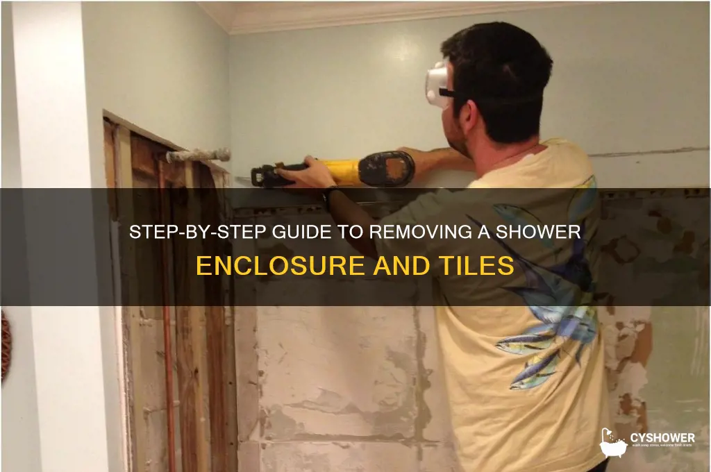 how to tile remove a shower enclosure and tile