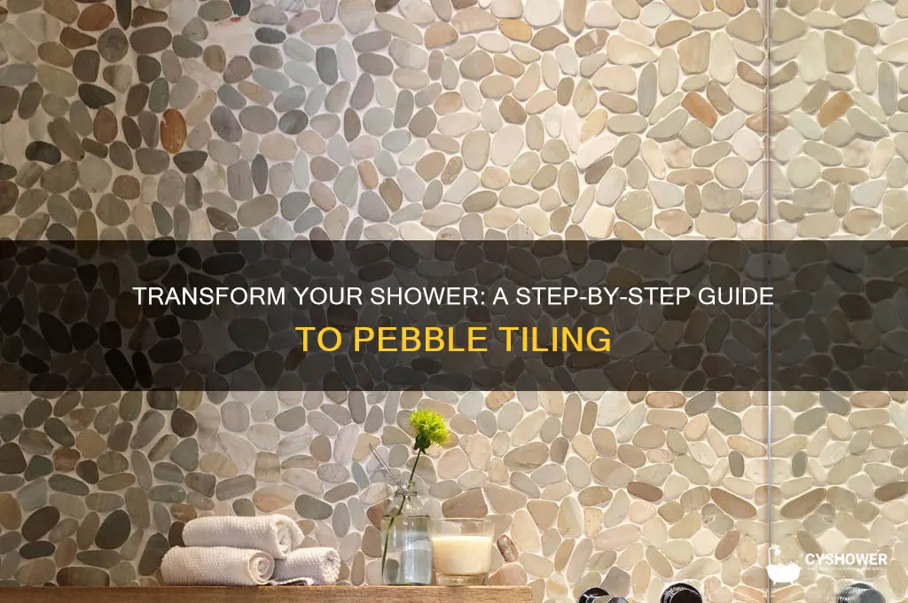 how to tile shower floor with pebbles