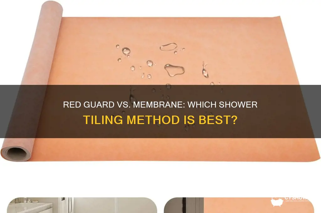 how to tile shower red guard vs membrane