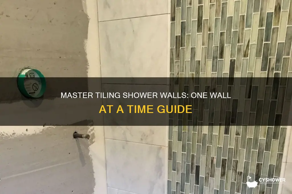 how to tile shower walls one wall at a time