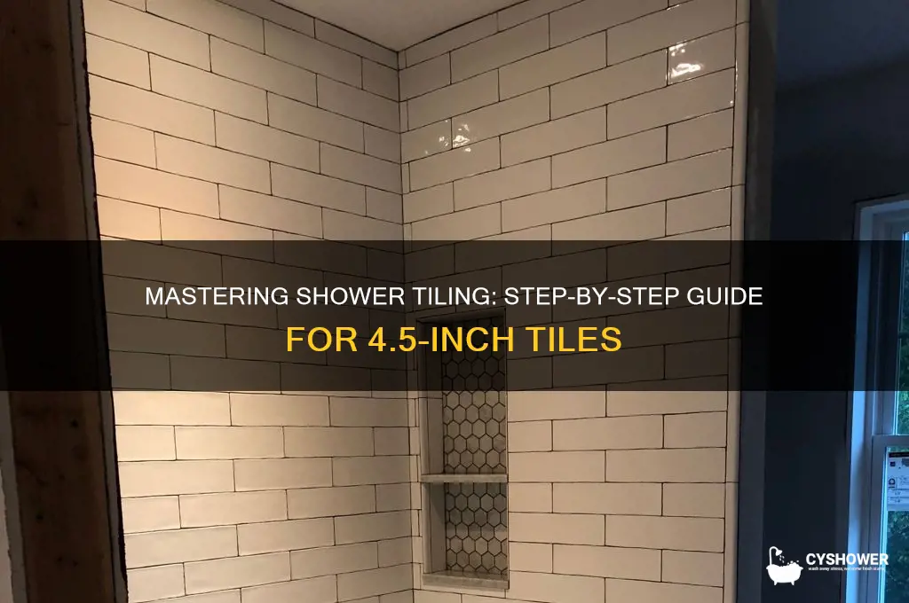 how to tile shower with 4 1 2 inch tiles