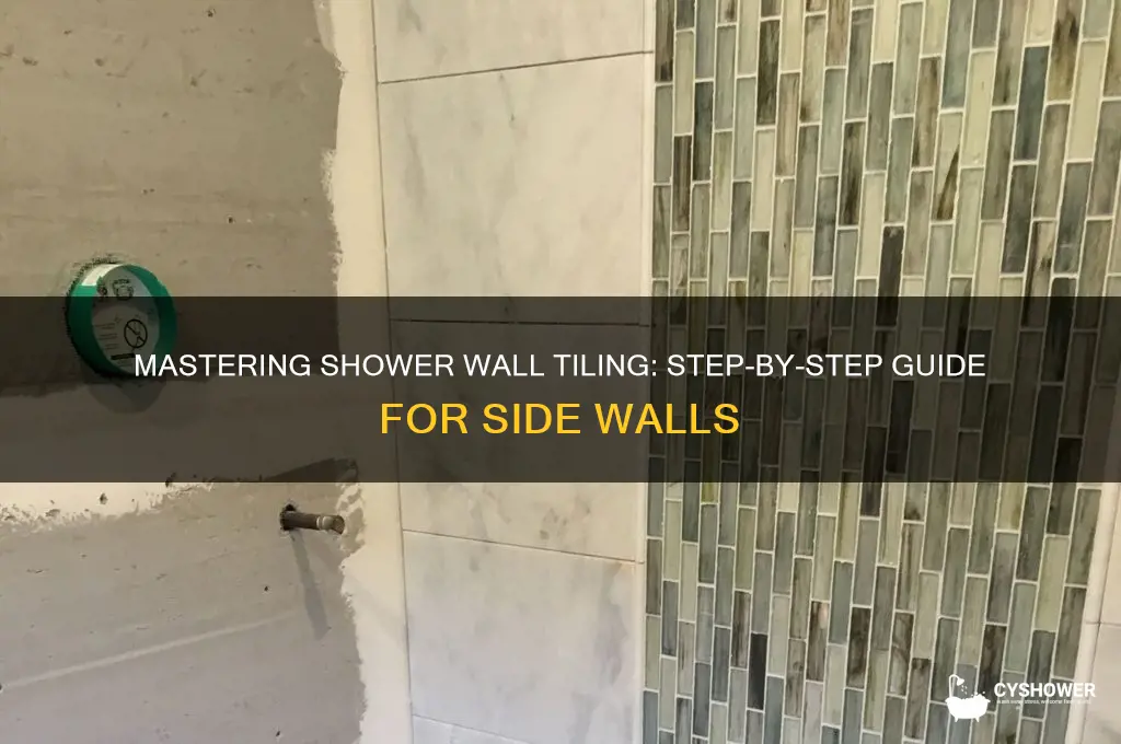 how to tile side walls in shower