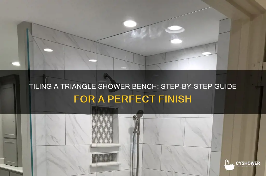 how to tile top of triangle shower bench
