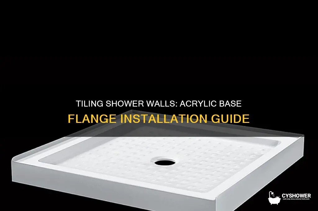 how to tile walls in shower using acrylic base flange