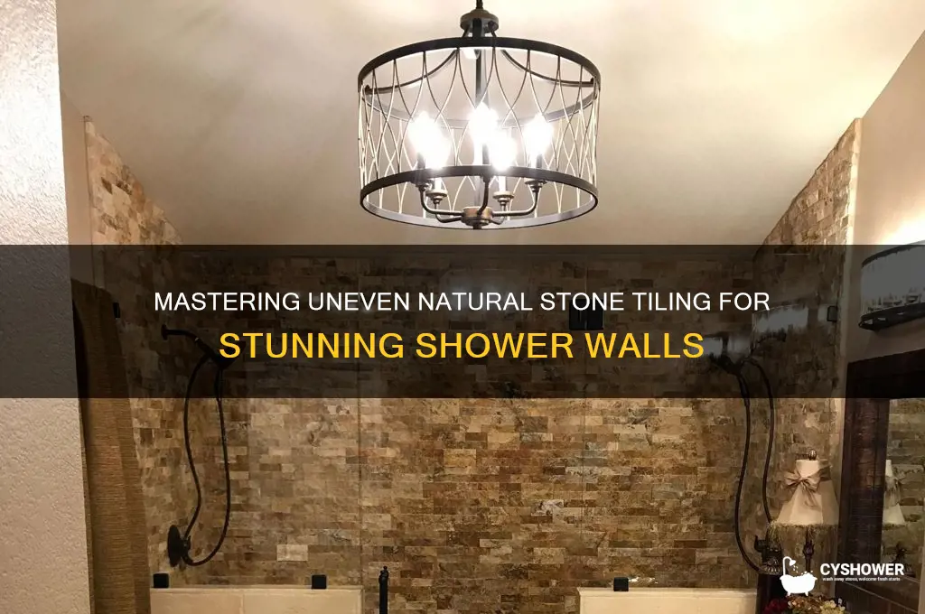 how to tile with uneven natural stone shower walls