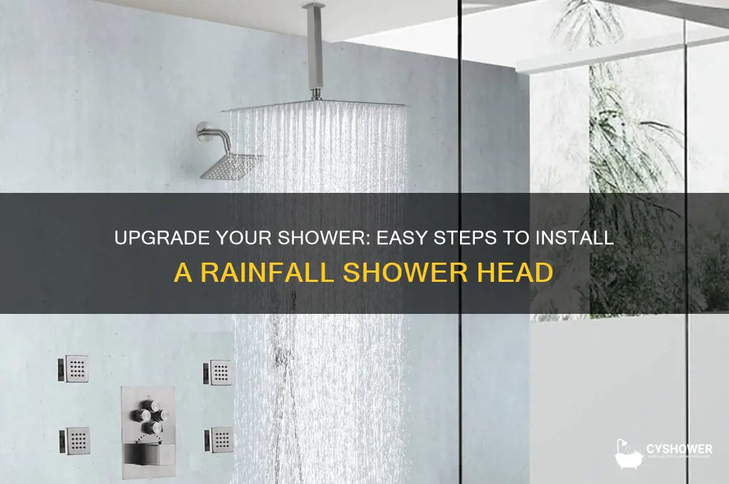 how to transfer water flow to rainfall shower head