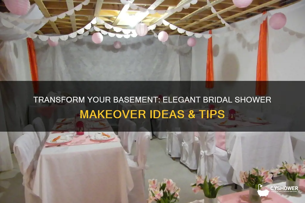how to transform your basement for a bridal shower