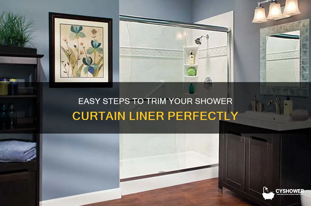 how to trim a shower curtain liner