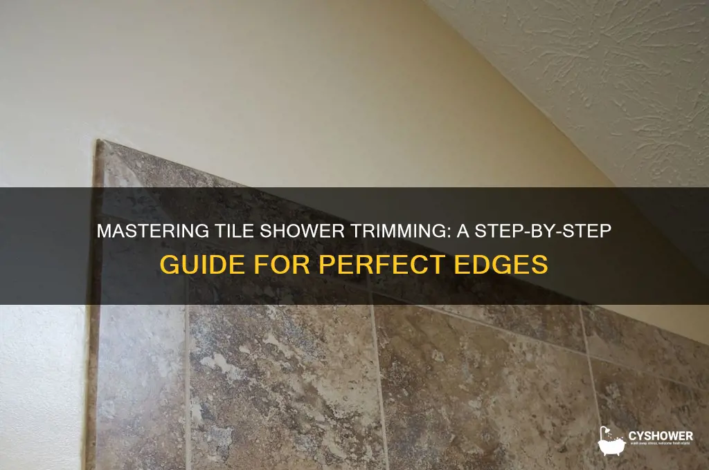 how to trim around a tile shower