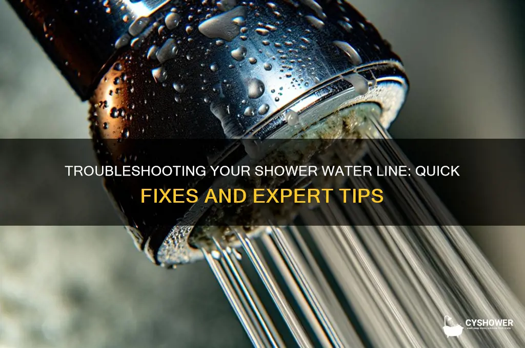 how to troubleshoot my shower water line