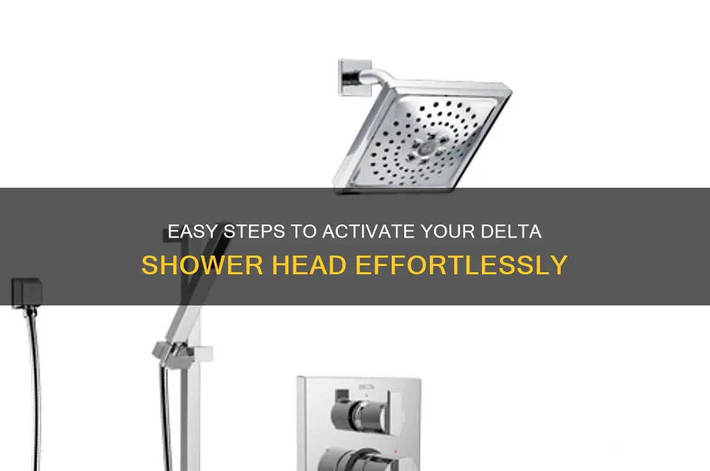 how to turn a delta shower head on