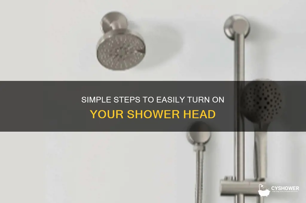 how to turn a shower head on