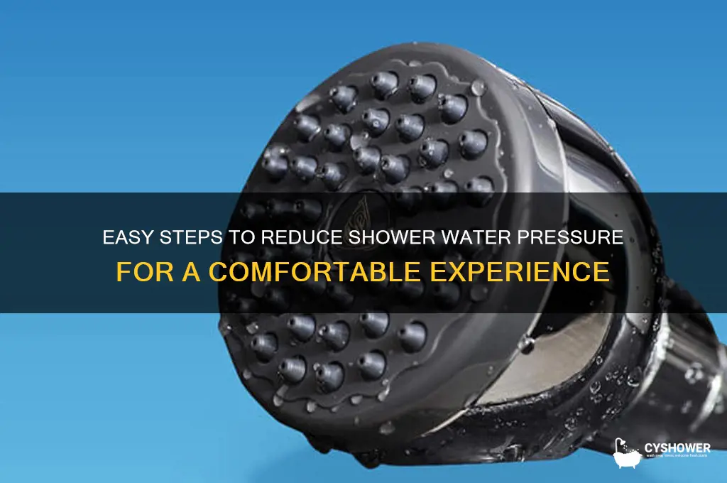how to turn down shower water pressure